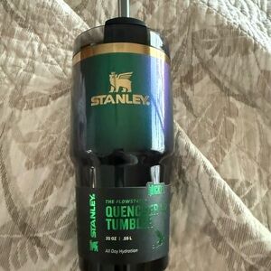 Stanley Iridescent Green to Purple Tumbler with Gold Accent- elphaba